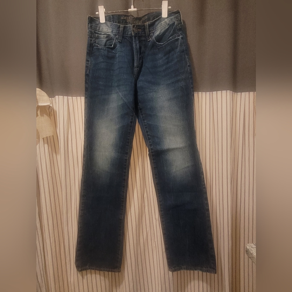 American Eagle Original Straight Jeans Blue Denim Men’s 30x36 Cotton Classic